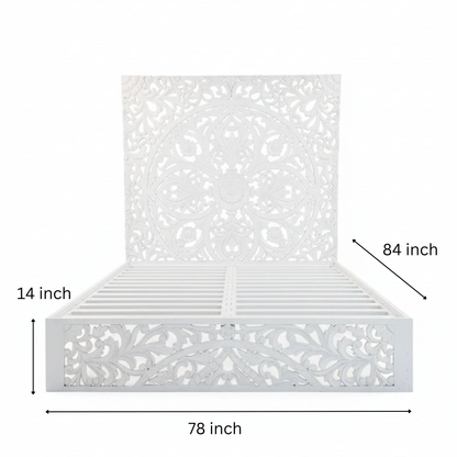 Rani Carved Panel Bed image 0